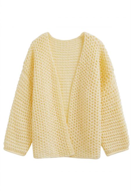 Laila Open Front Chic Knit Cardigan