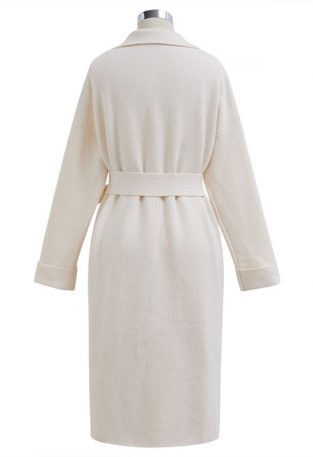 Soft Belted Long Knit Cardigan