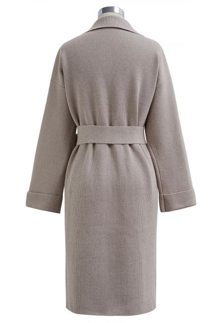 Soft Belted Long Knit Cardigan