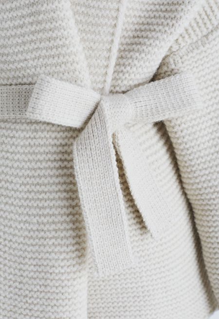 Warm Wear Collared Waffle Knit Cardigan