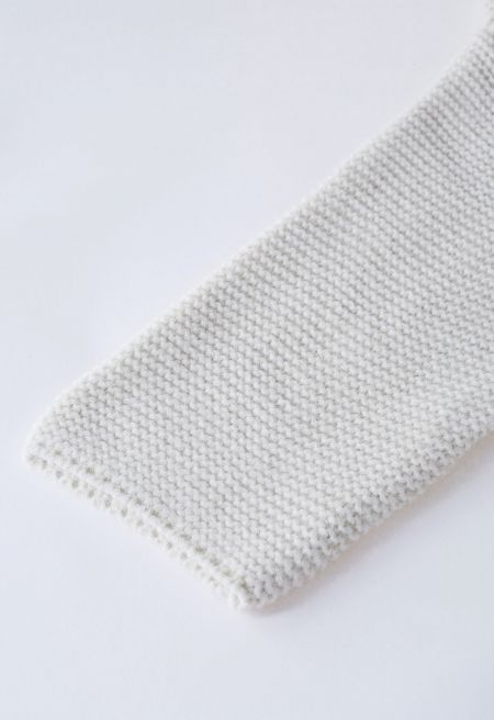 Warm Wear Collared Waffle Knit Cardigan