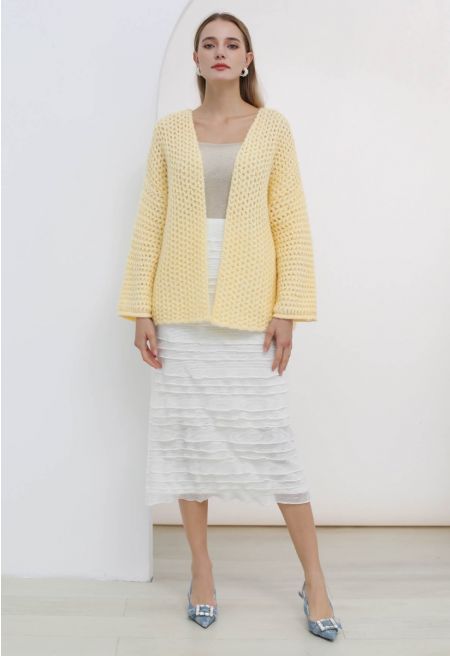 Laila Open Front Chic Knit Cardigan