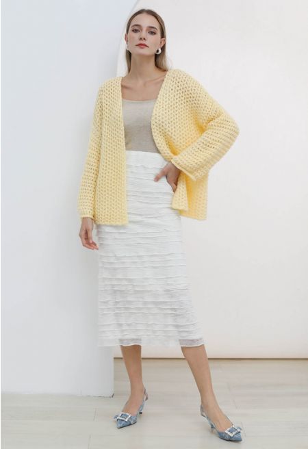 Laila Open Front Chic Knit Cardigan