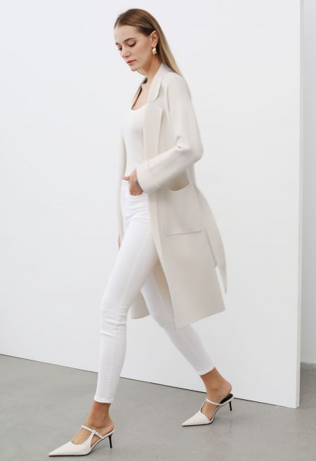 Soft Belted Long Knit Cardigan