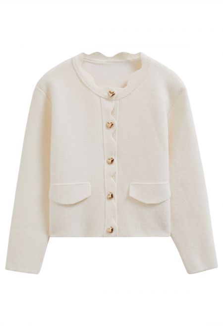 Chic Relaxed Button Knit Cardigan