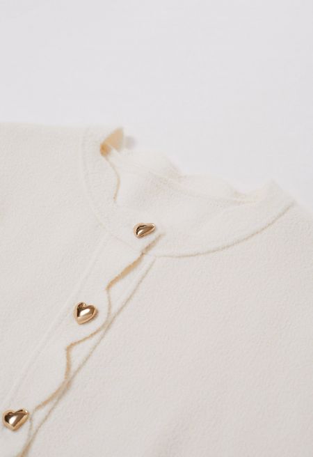 Chic Relaxed Button Knit Cardigan