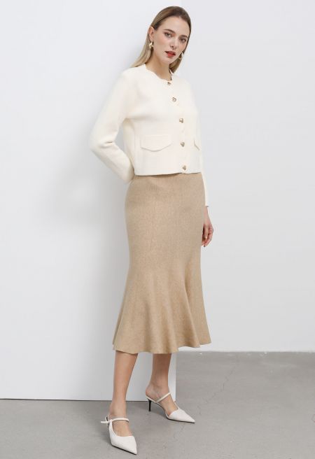 Chic Relaxed Button Knit Cardigan