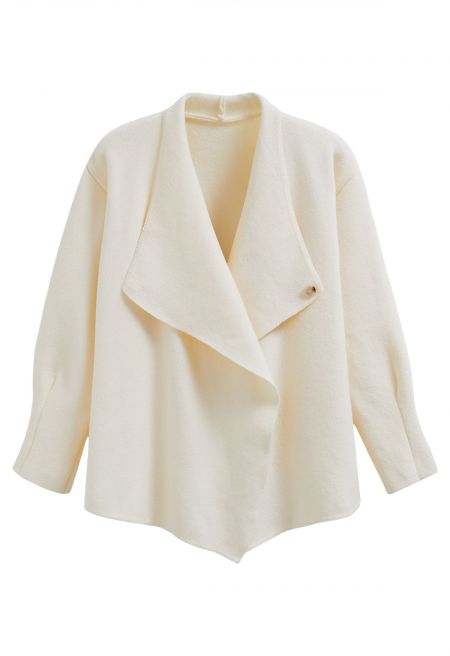 Homey Wide Lapel Knit Cardigan