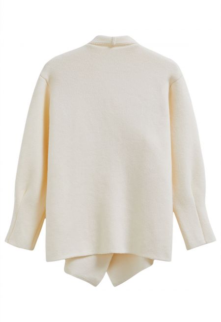 Homey Wide Lapel Knit Cardigan