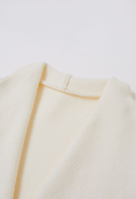 Homey Wide Lapel Knit Cardigan