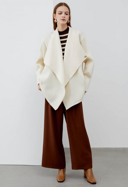 Homey Wide Lapel Knit Cardigan