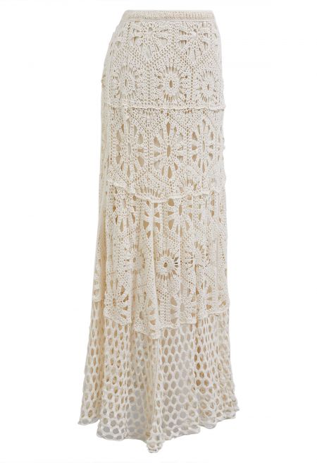 Stylish Cairo Cutwork Maxi Skirt