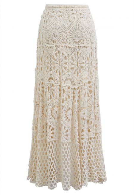 Stylish Cairo Cutwork Maxi Skirt
