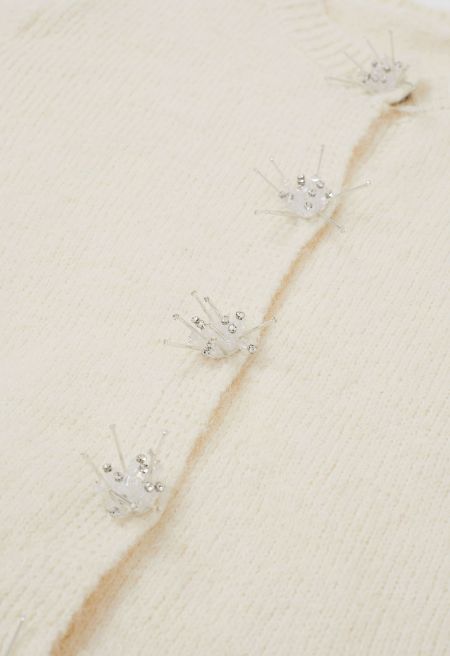 Elsa Soft Snap Button Fuzzy Knit Cardigan
