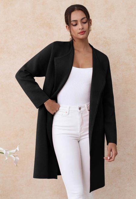 Classy Soft Open Front Knit Coat
