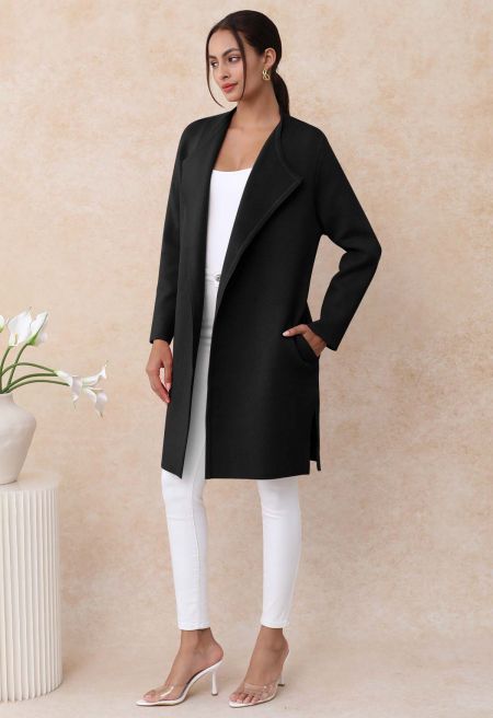 Classy Soft Open Front Knit Coat