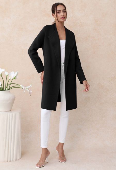 Classy Soft Open Front Knit Coat