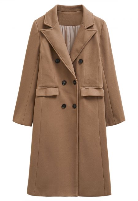 Cozy & Elegant Peak Lapel Long Coat