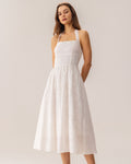 Bloom Embroidered Halter Midi Dress