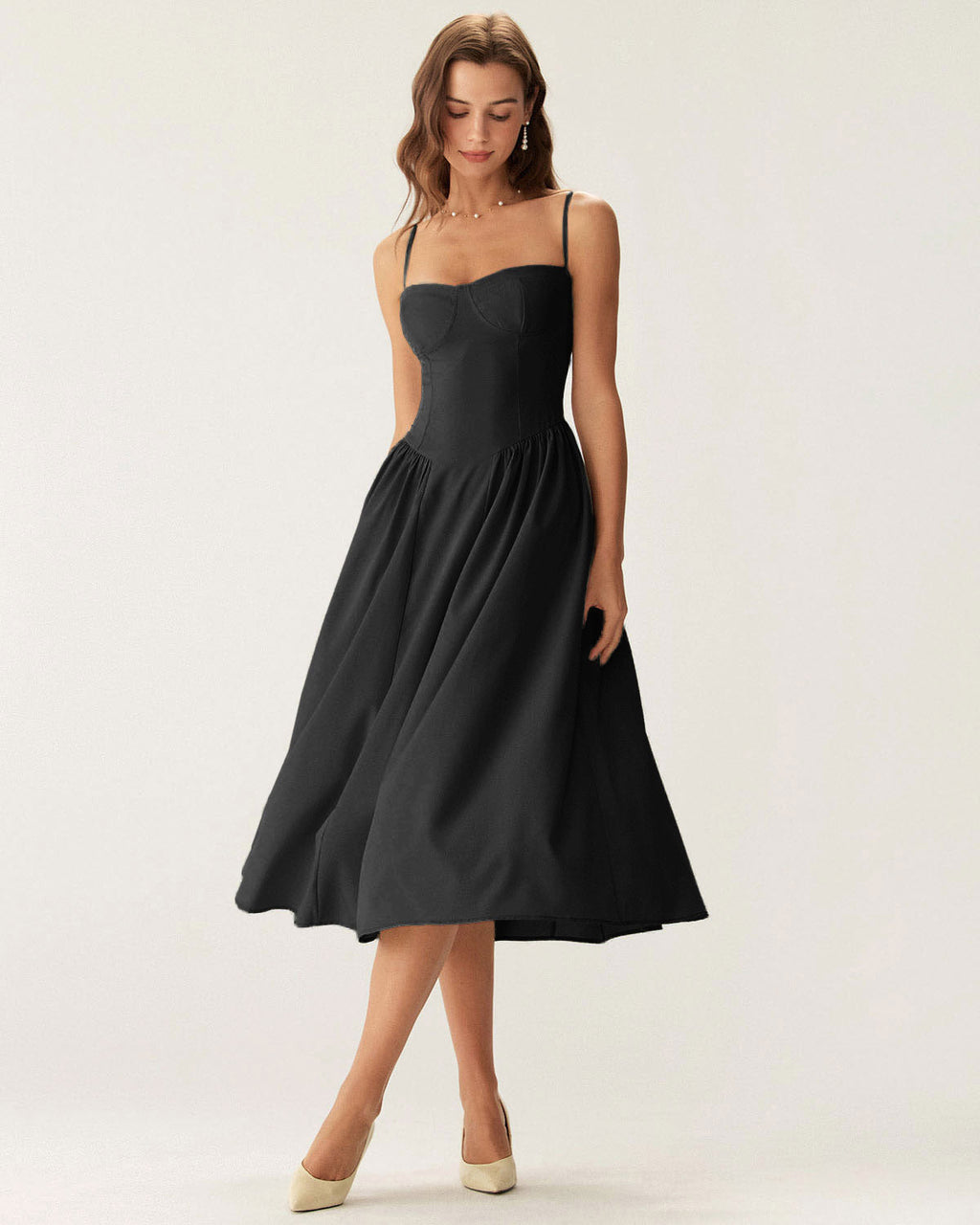Actress Pocket Slip Midi Dress