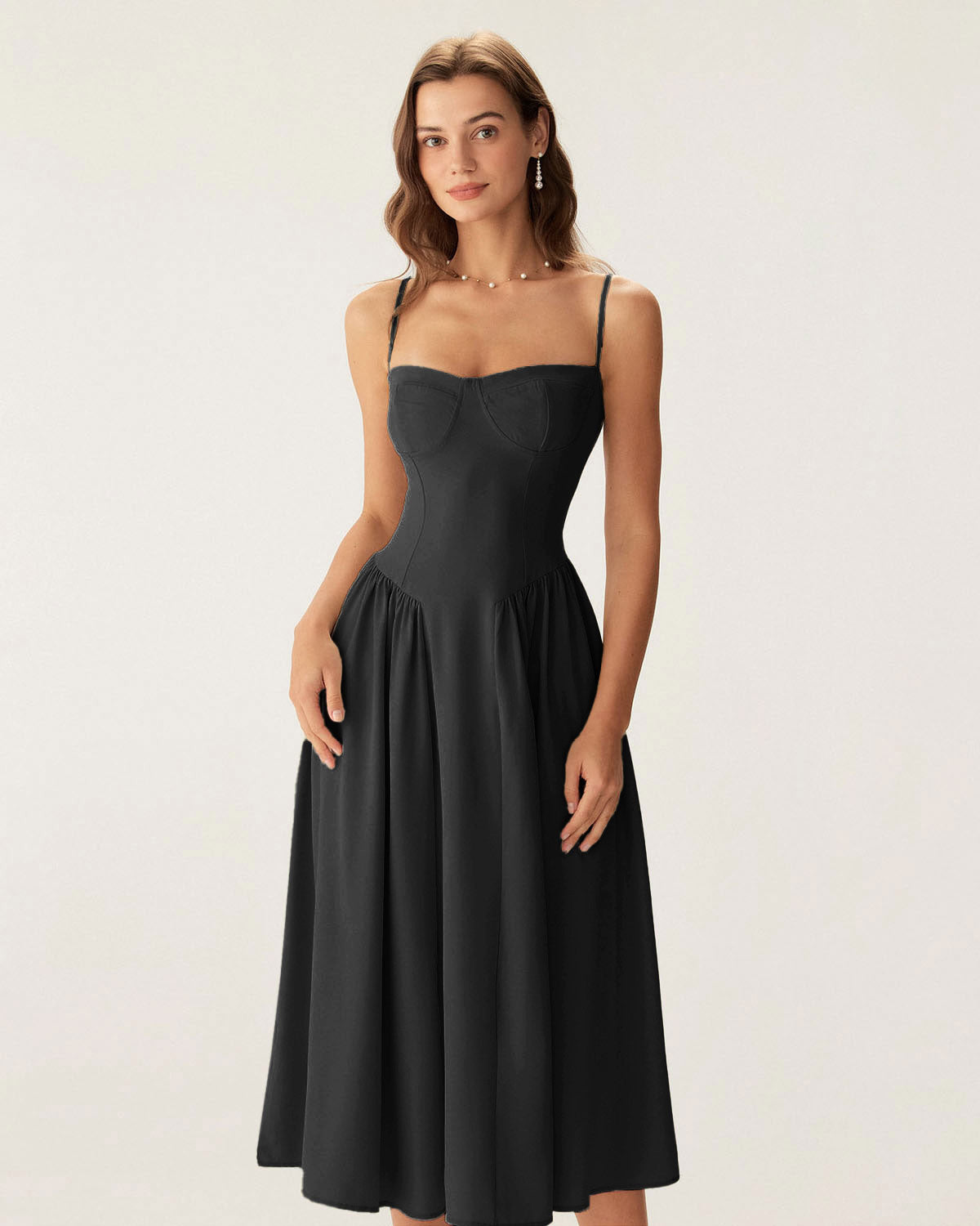 Actress Pocket Slip Midi Dress