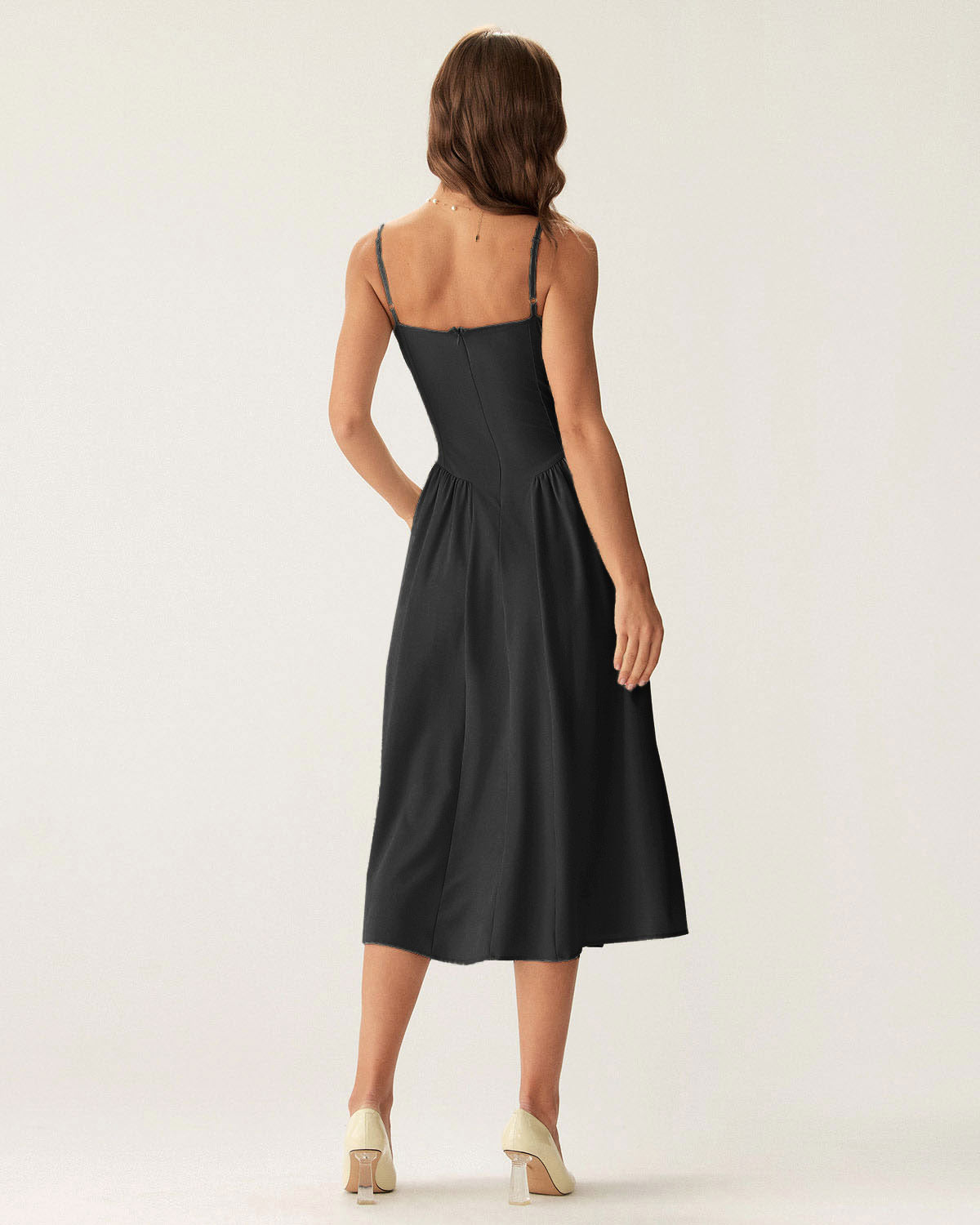 Actress Pocket Slip Midi Dress