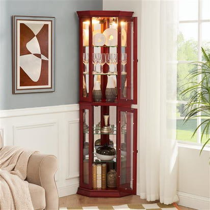 Maltise Corner Curio Cabinet