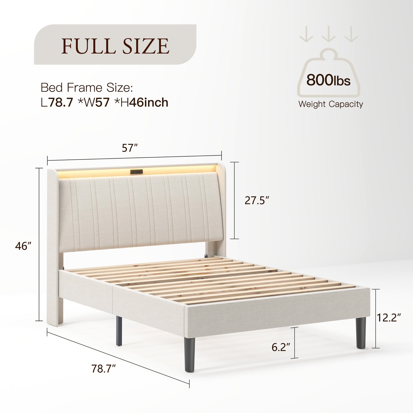 Heirloom Upholstered Platform Bed Frame