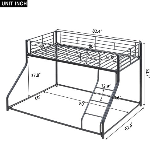 Rove Collections Twin Over Queen Bunk Bed