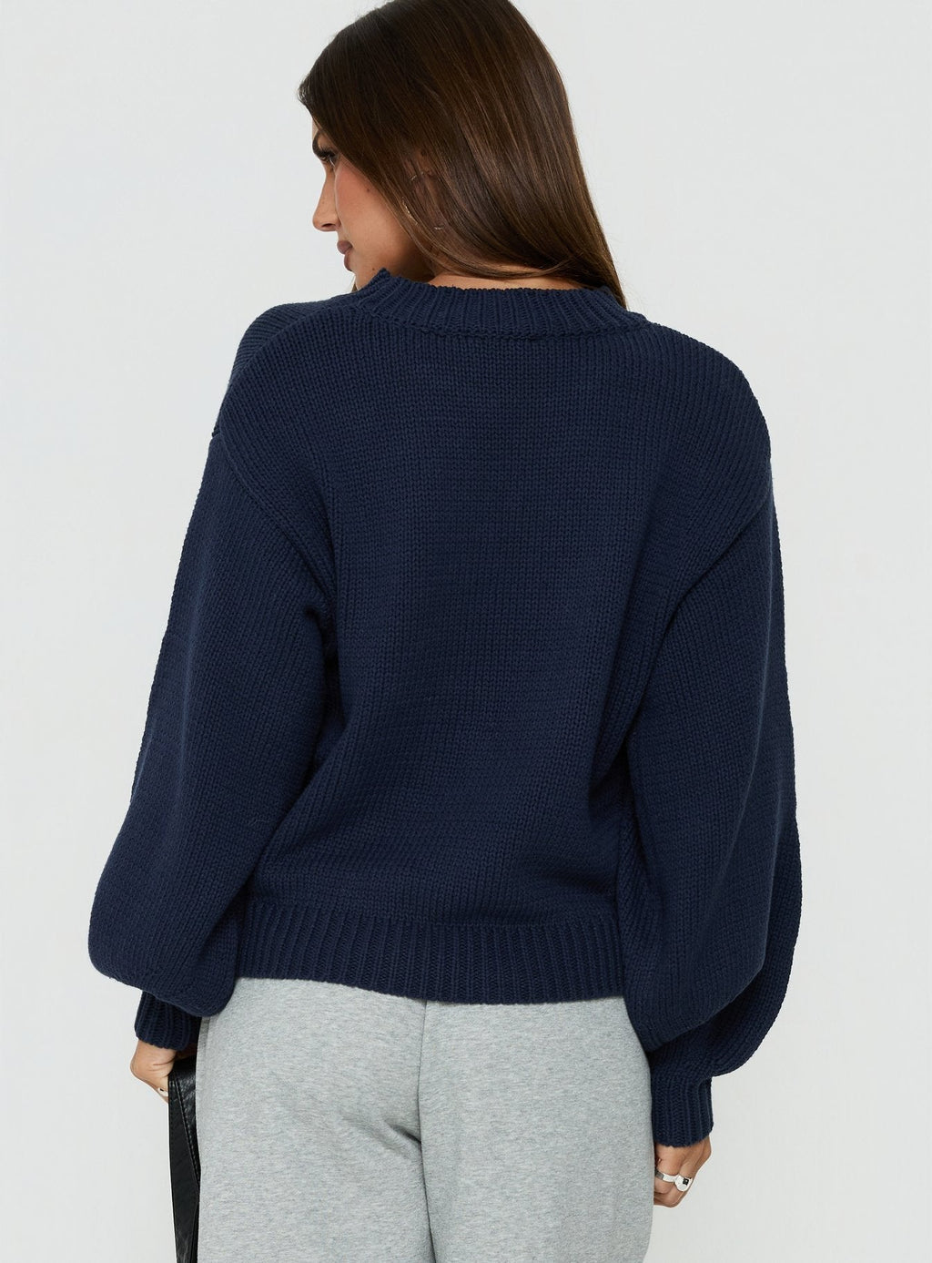 Chic Balloon Sleeve Knit Sweater