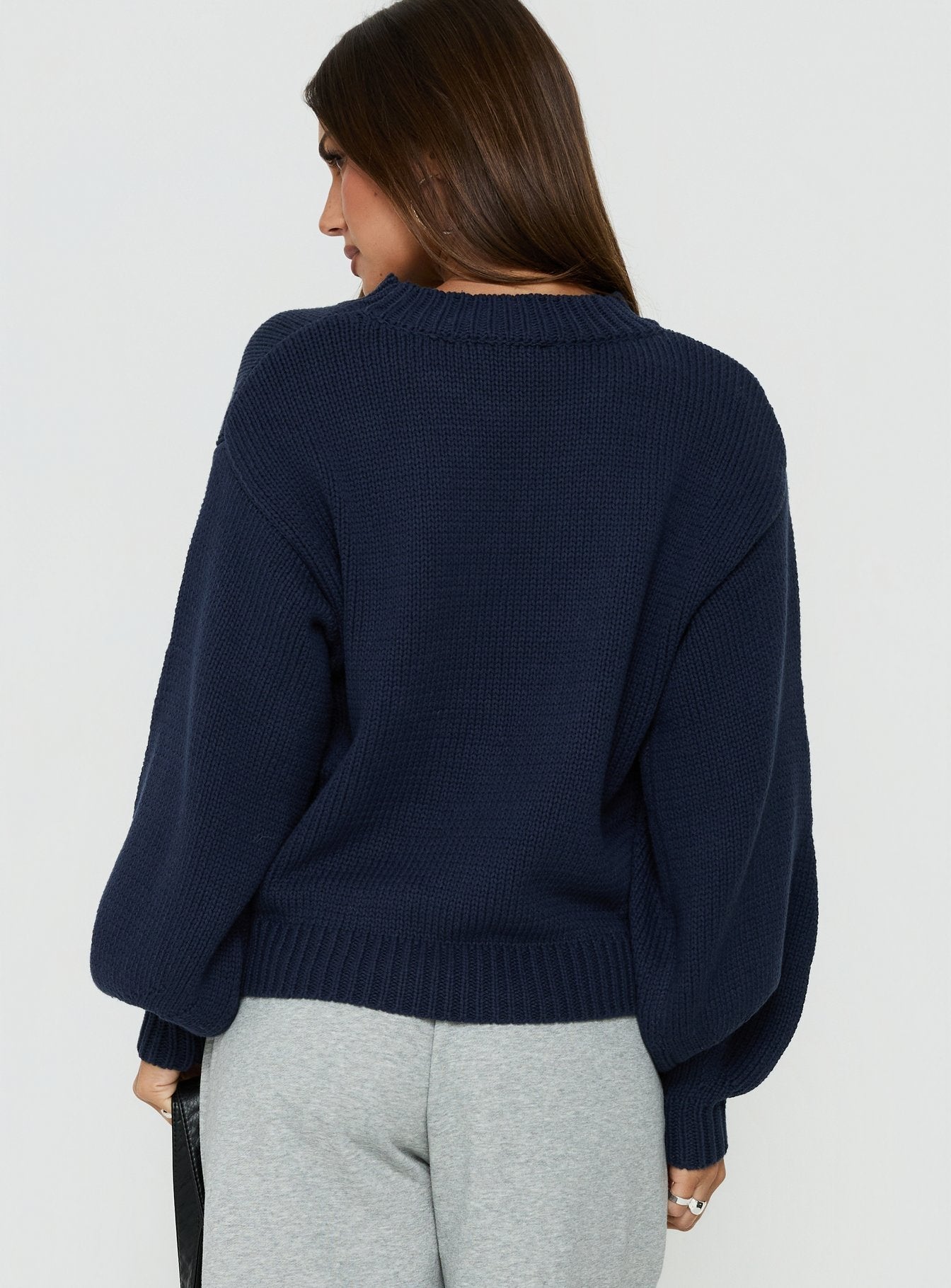 Chic Balloon Sleeve Knit Sweater