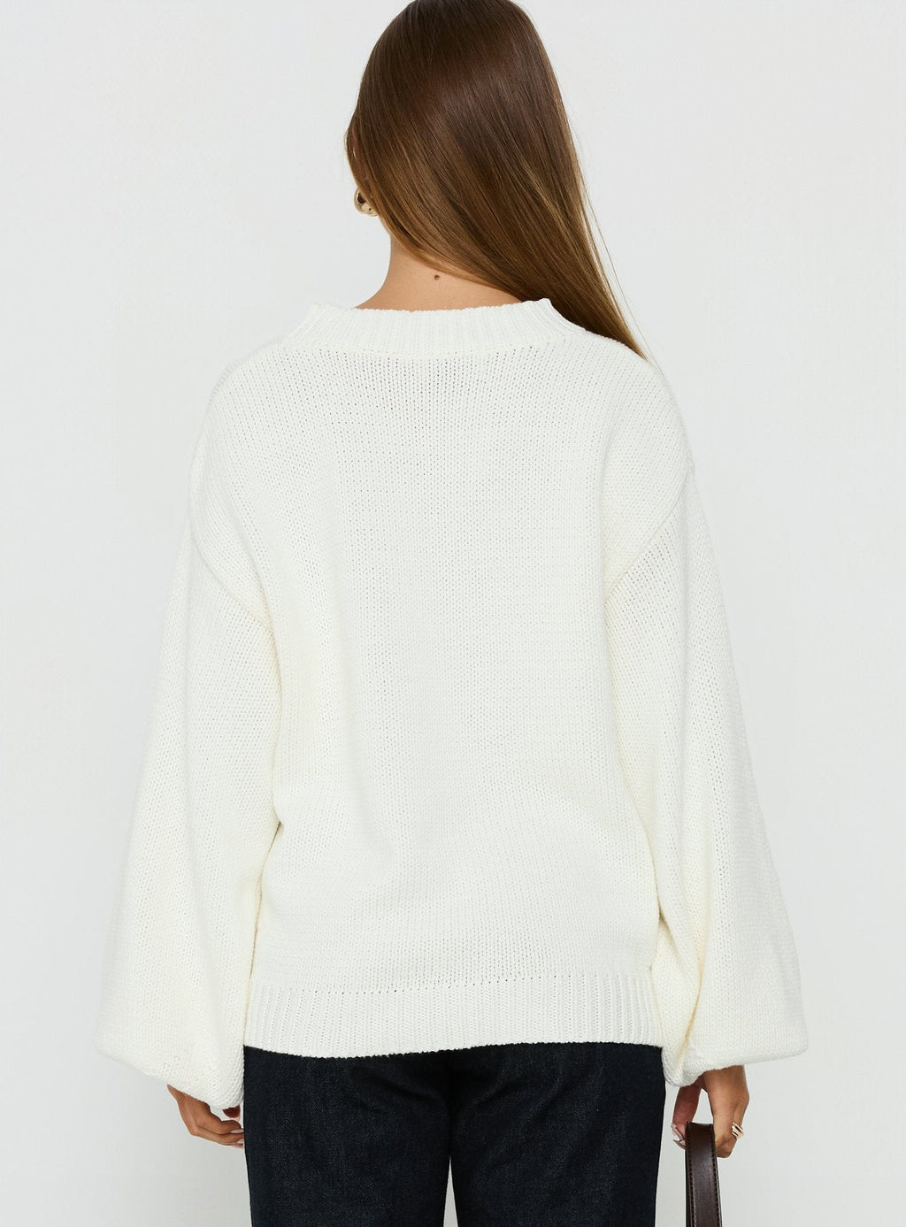 Chic Balloon Sleeve Knit Sweater
