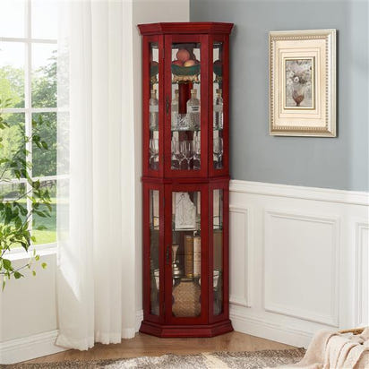 Maltise Corner Curio Cabinet