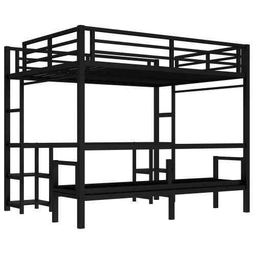Klarna Adjustable Queen Over Twin Loft Bed With Desk