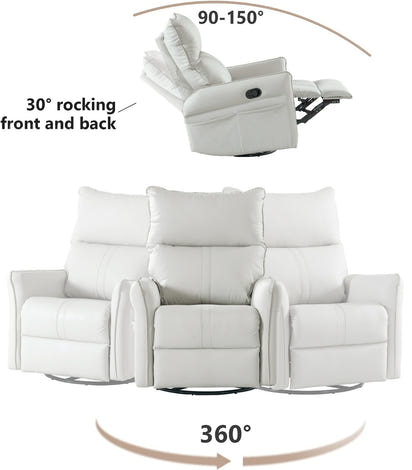 Rove Collections Swivel Rocking Recliner Chair