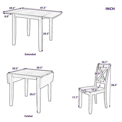 Extendable Dining Table Set For 2
