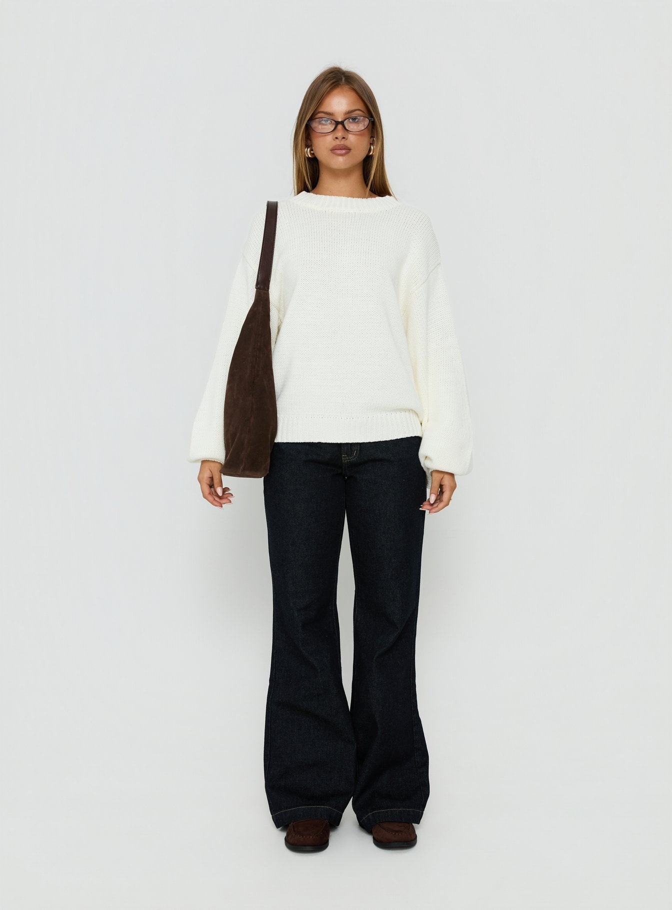 Chic Balloon Sleeve Knit Sweater