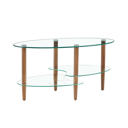 Oval Glass Coffee Table
