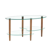 Oval Glass Coffee Table