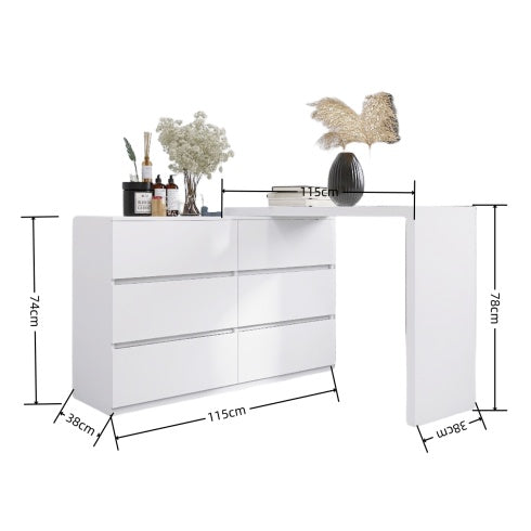 Rove Collections Extendable Desk & Dresser
