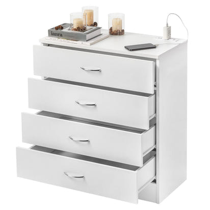 Everess White Nightstand