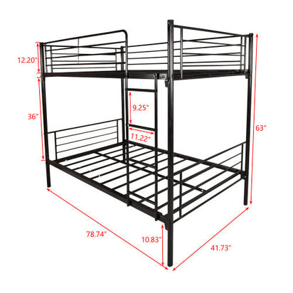 Elantra Twin Over Twin Metal Bunk Bed