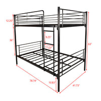Elantra Twin Over Twin Metal Bunk Bed