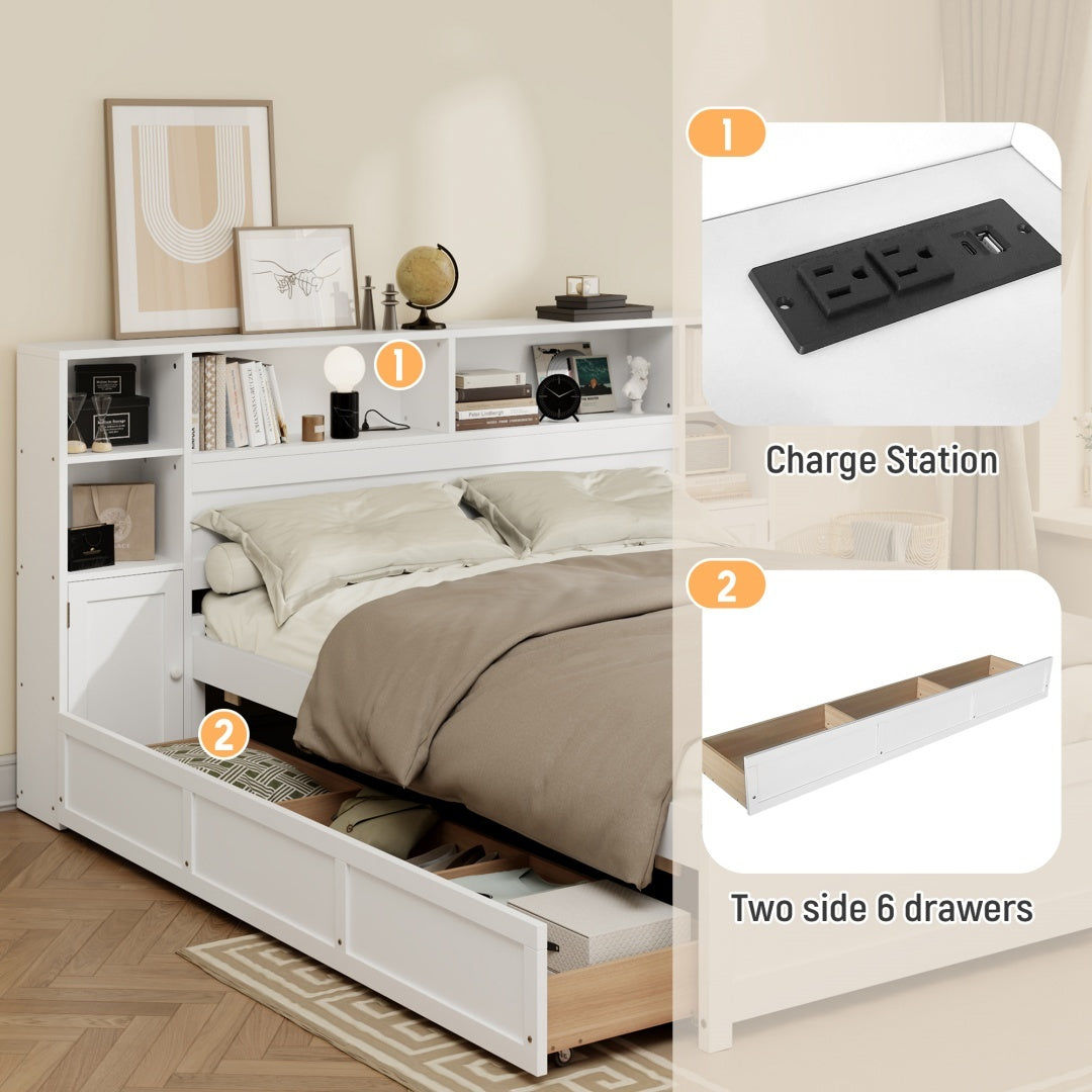 Elle & Grey Twin Bed Frame With Storage