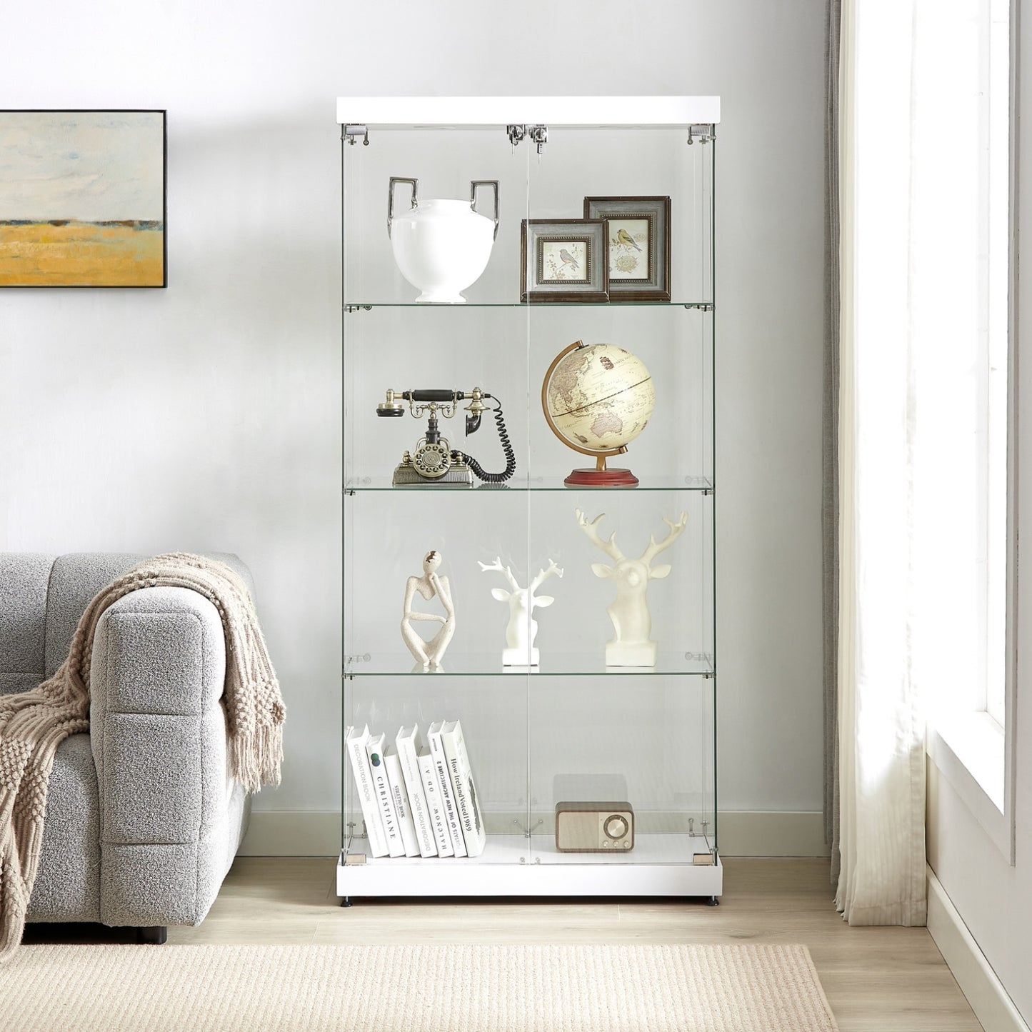 Everess 8 Unit Glass Display Cabinet