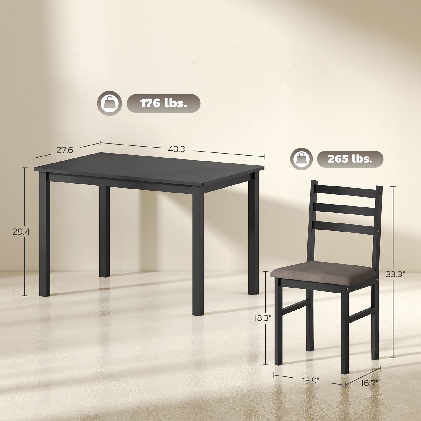 Arclay Dining Table Set For 4