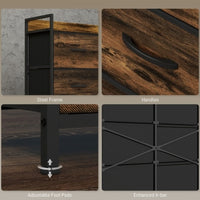 Rustic Fabric 6 Drawer Dresser