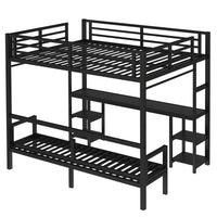 Klarna Adjustable Queen Over Twin Loft Bed With Desk