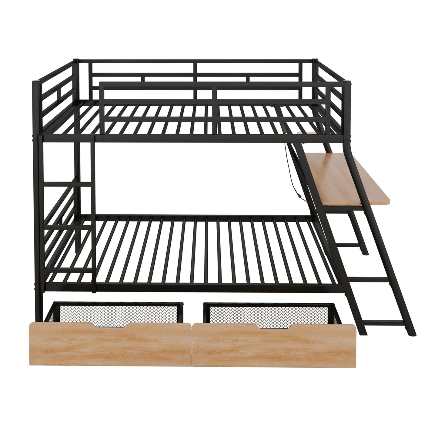 Rover Full Size Bunk Bed With Desk & Storage