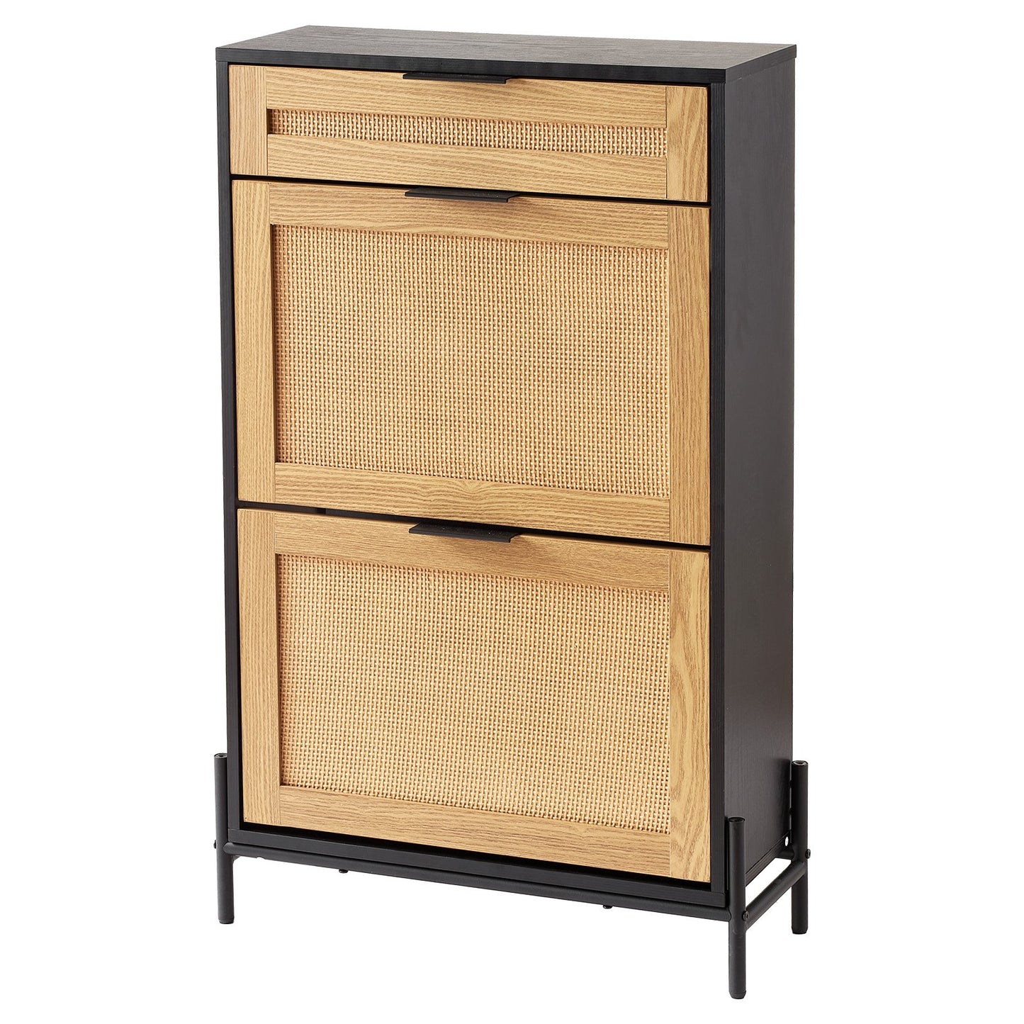 The Oak Rattan Shoe Cabinet